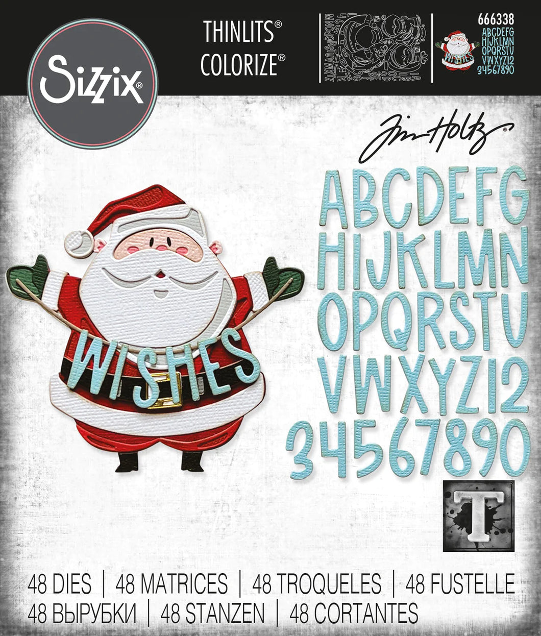 Sizzix - Tim Holtz - Thinlits Dies - Santa Greetings Colorize