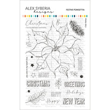 Load image into Gallery viewer, Alex Syberia Designs - Festive Poinsettia - Stamp Set, Die Set and Stencil Set Bundle
