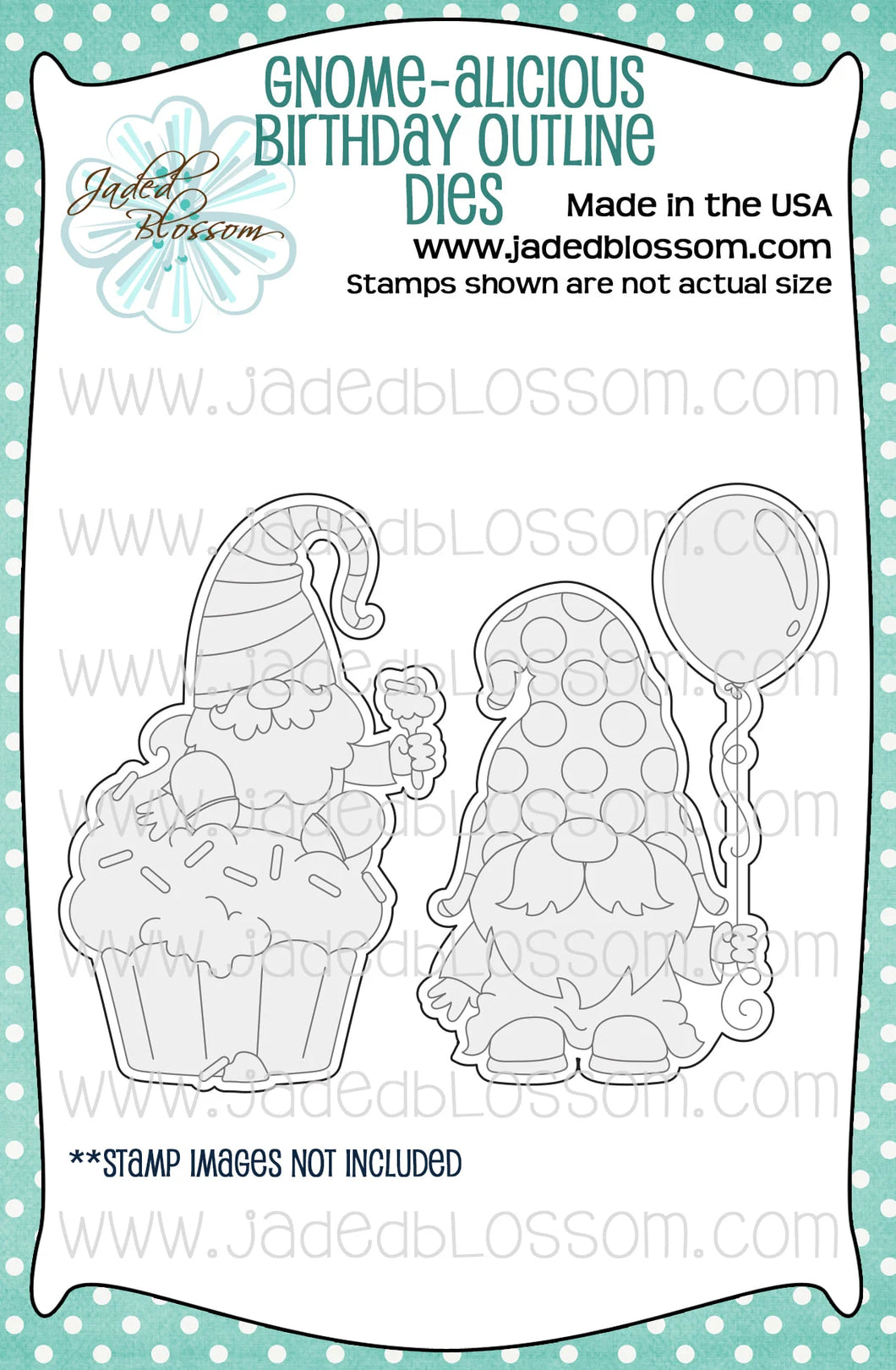 Jaded Blossom - Gnome-Alicious Stamp and Die Bundle
