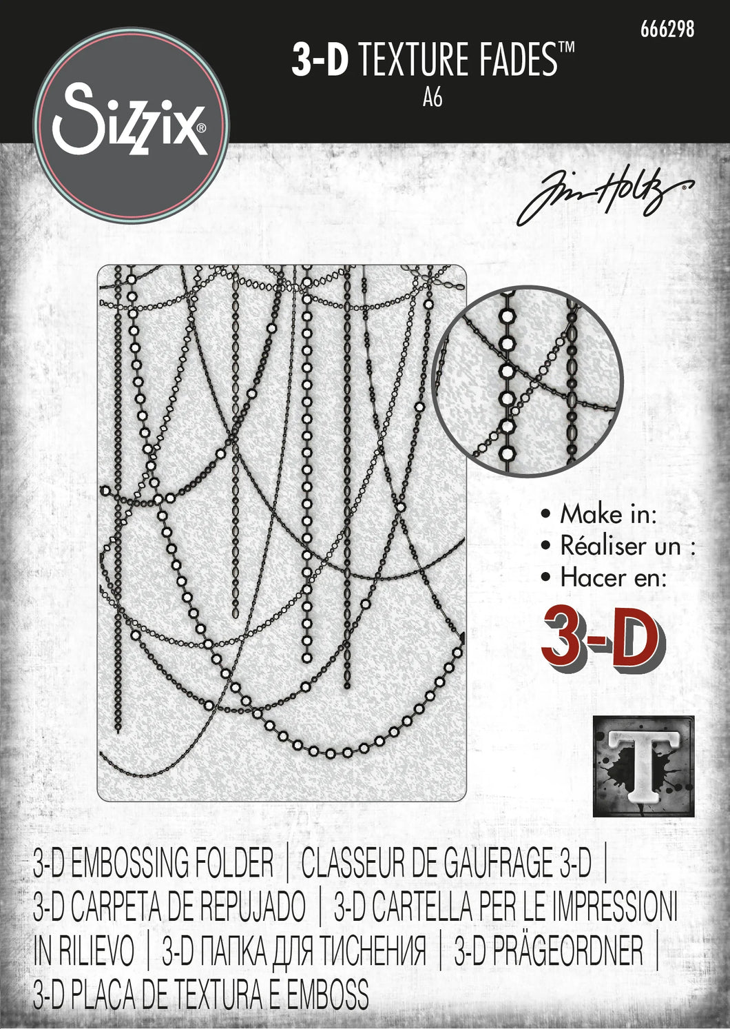 Sizzix - Tim Holtz - Texture Fades Embossing Folder - Sparkle