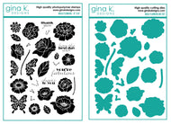 Gina K Designs - Bold Flowers - Stamp Set and Die Set Bundle