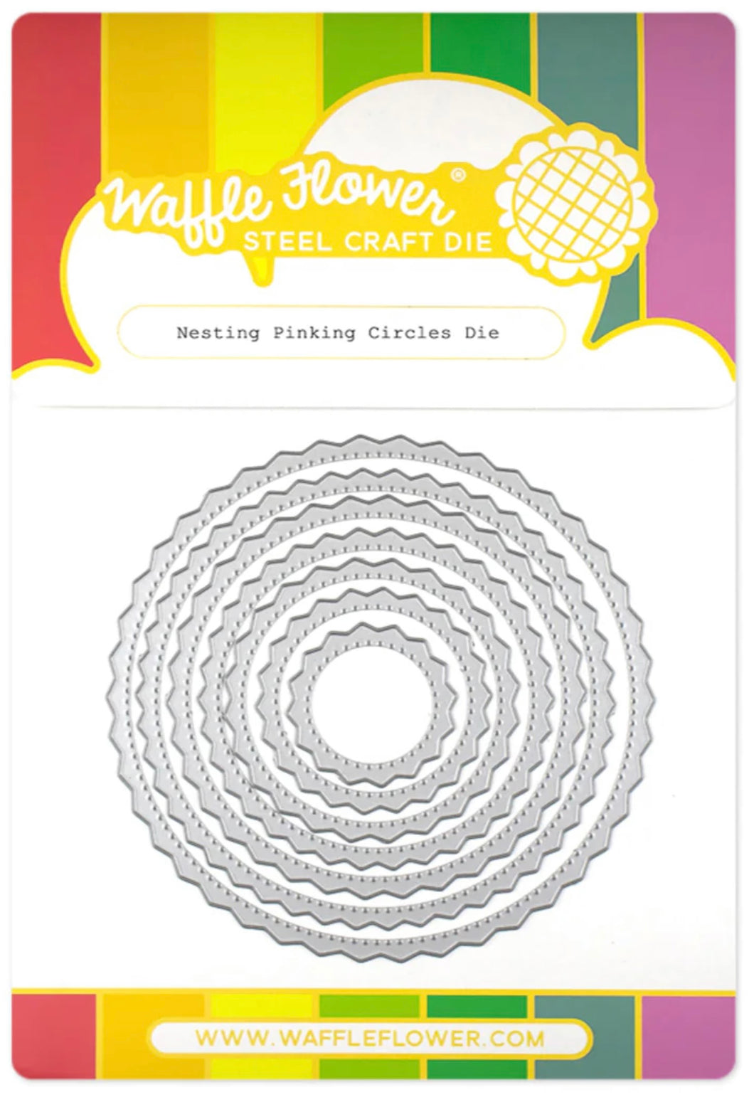 Waffle Flower - Nesting Pinking Circles Die