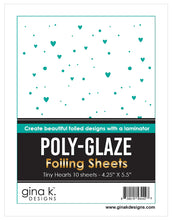 Load image into Gallery viewer, Gina K Designs - Poly-Glaze Foiling Sheets Bundle - Tiny Hearts and Hugs &amp; Kisses
