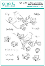 Load image into Gallery viewer, Gina K Designs - Birds and Magnolias - Stamp Set and Die Set Bundle
