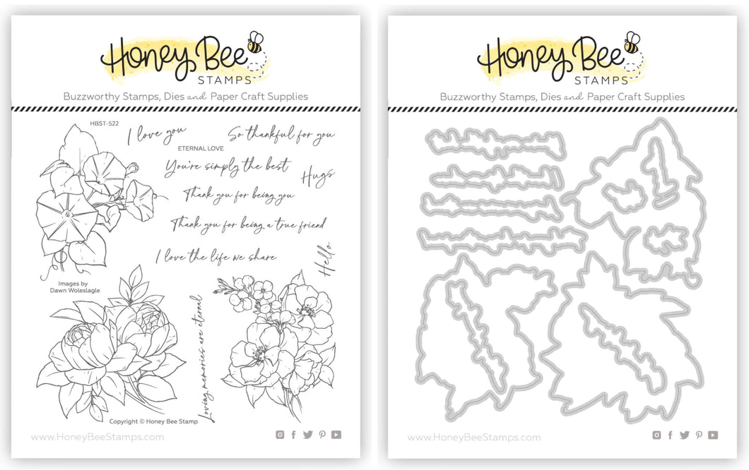 Honey Bee Stamps - Eternal Love - Stamp Set and Die Set Bundle