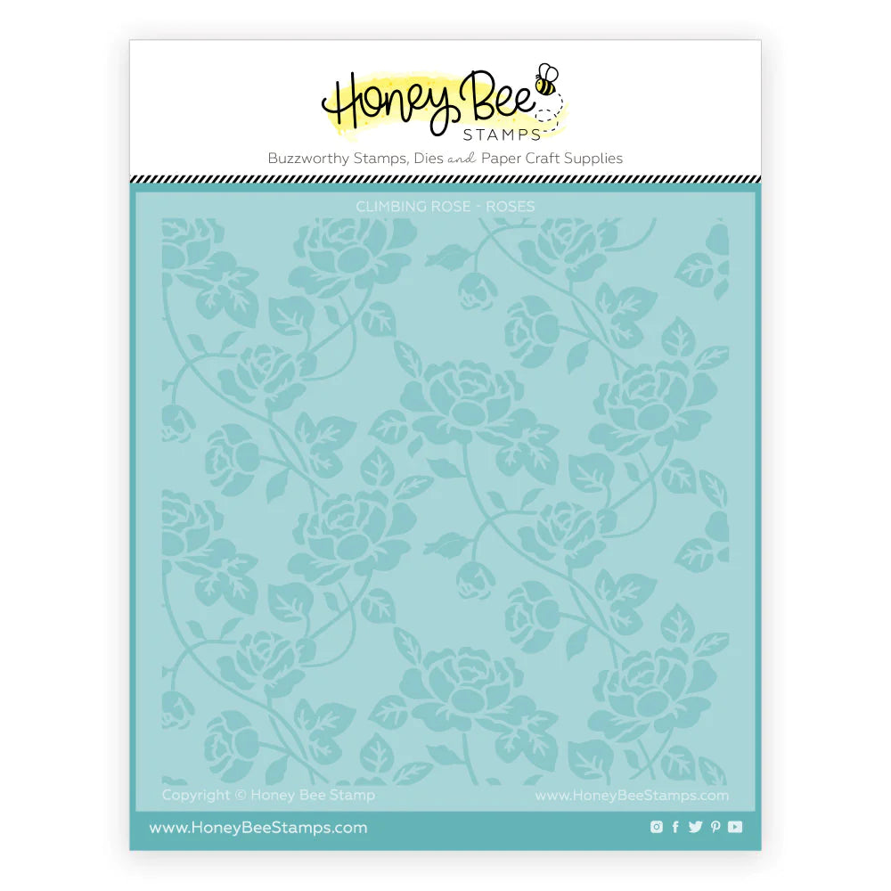 Honey Bee Stamps - Climbing Rose Set of 2 Layering Background Stencils