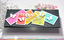 Load image into Gallery viewer, Waffle Flower - Postage Collage Slimline Blocks Stencil
