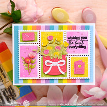 Load image into Gallery viewer, Waffle Flower - Postage Collage A6 Blocks Stencil
