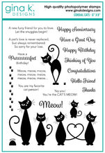 Load image into Gallery viewer, Gina K Designs - Cordial Cats - Stamp Set and Die Set Bundle
