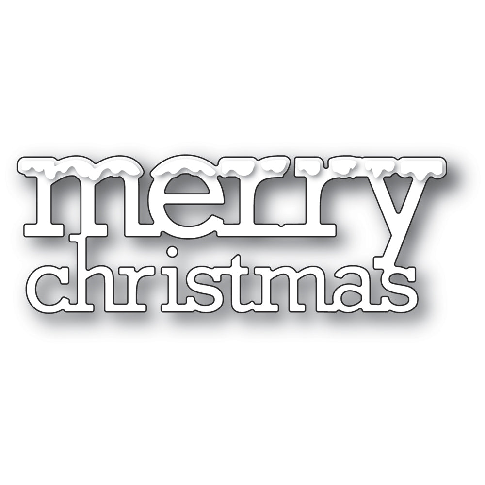 Poppy Stamps - Snowy Merry Christmas Die - Style 2387