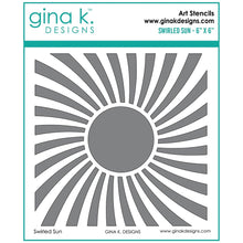 Load image into Gallery viewer, Gina K Designs - Stencil - Swirled Sun
