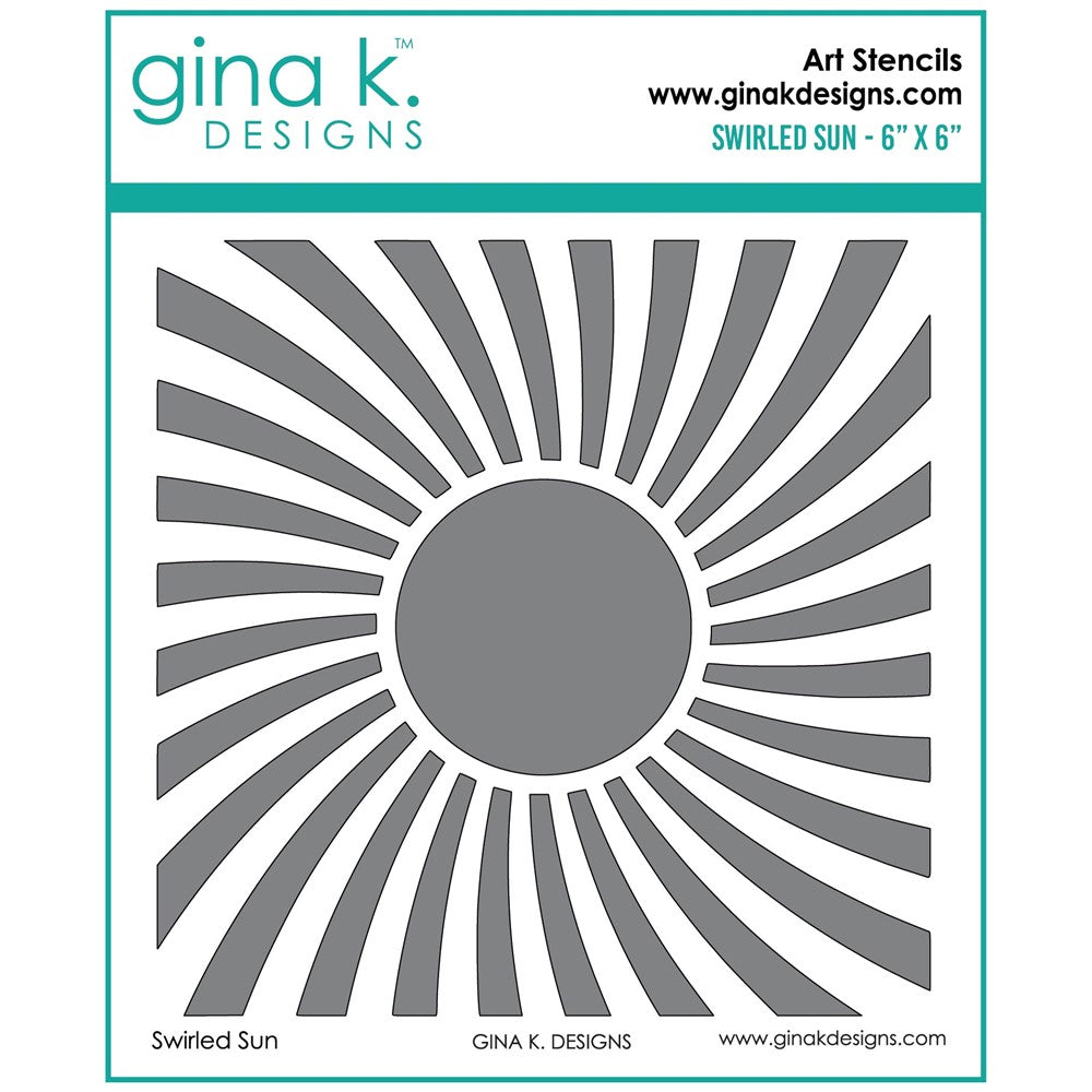 Gina K Designs - Stencil - Swirled Sun