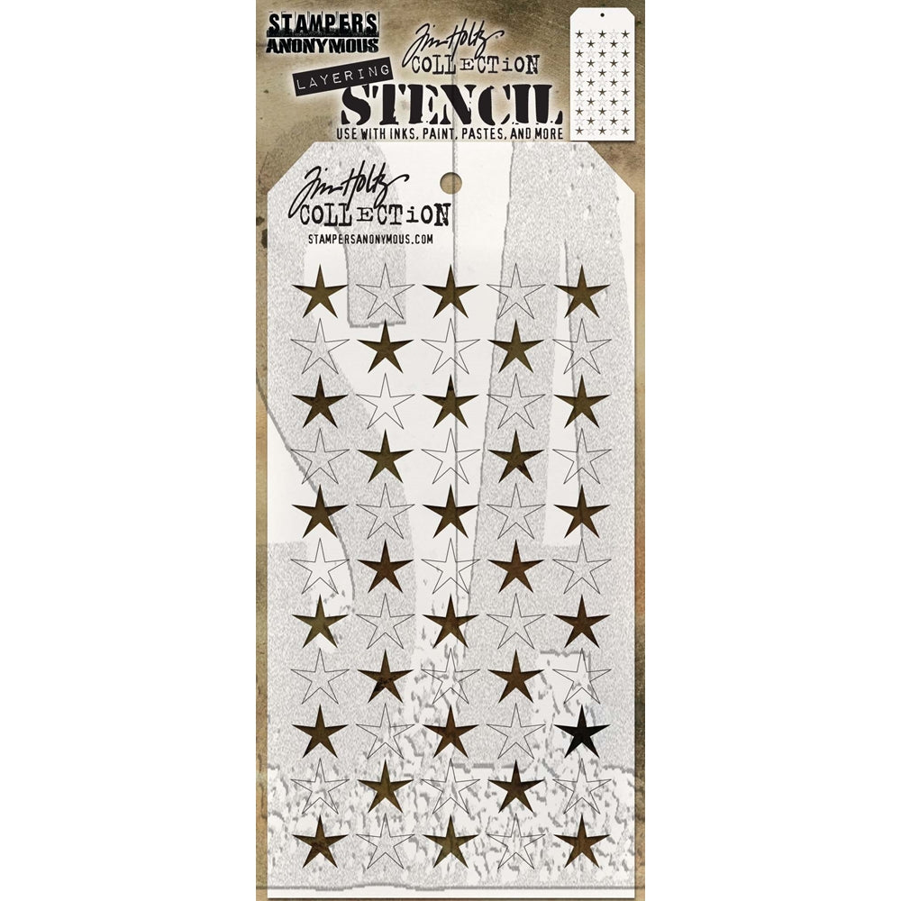 Stampers Anonymous - Tim Holtz - Layering Stencil - Shifter Stars
