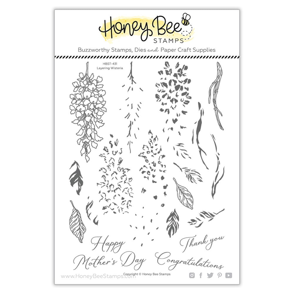 Honey Bee Stamps - Layering Wisteria - Stamp Set and Die Set Bundle