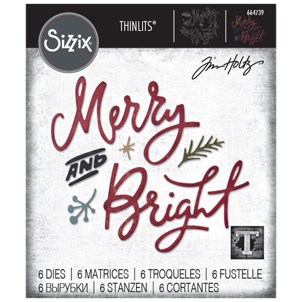 Sizzix - Tim Holtz - Thinlits Dies - Merry & Bright