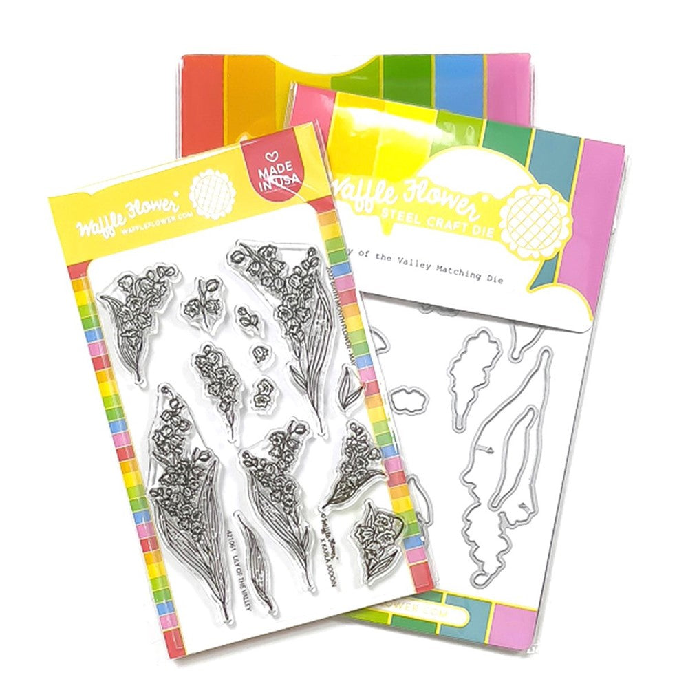Waffle Flower - Lily of the Valley Combo - Stamp Set and Die Set Bundle