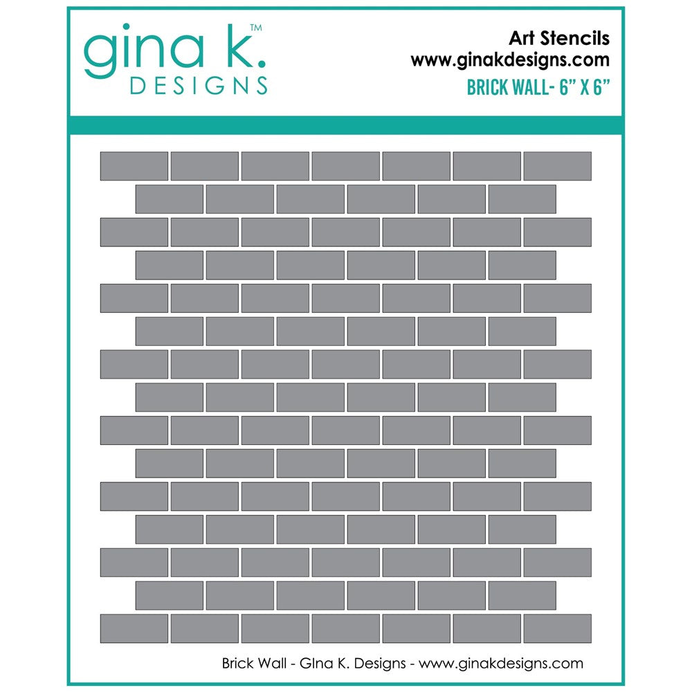 Gina K Designs - Stencil - Brick Wall