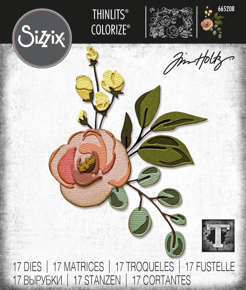 Sizzix - Tim Holtz - Thinlits Dies - Bloom Colorize