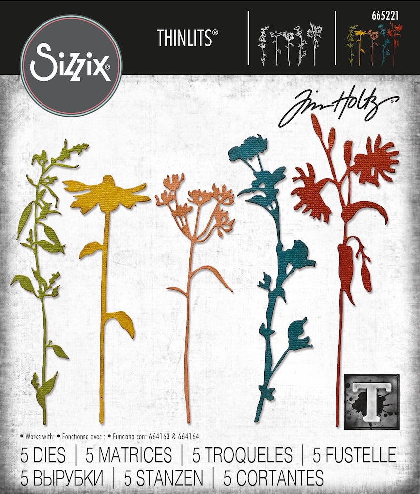 Sizzix - Tim Holtz - Thinlits Dies - Wildflower Stems #3