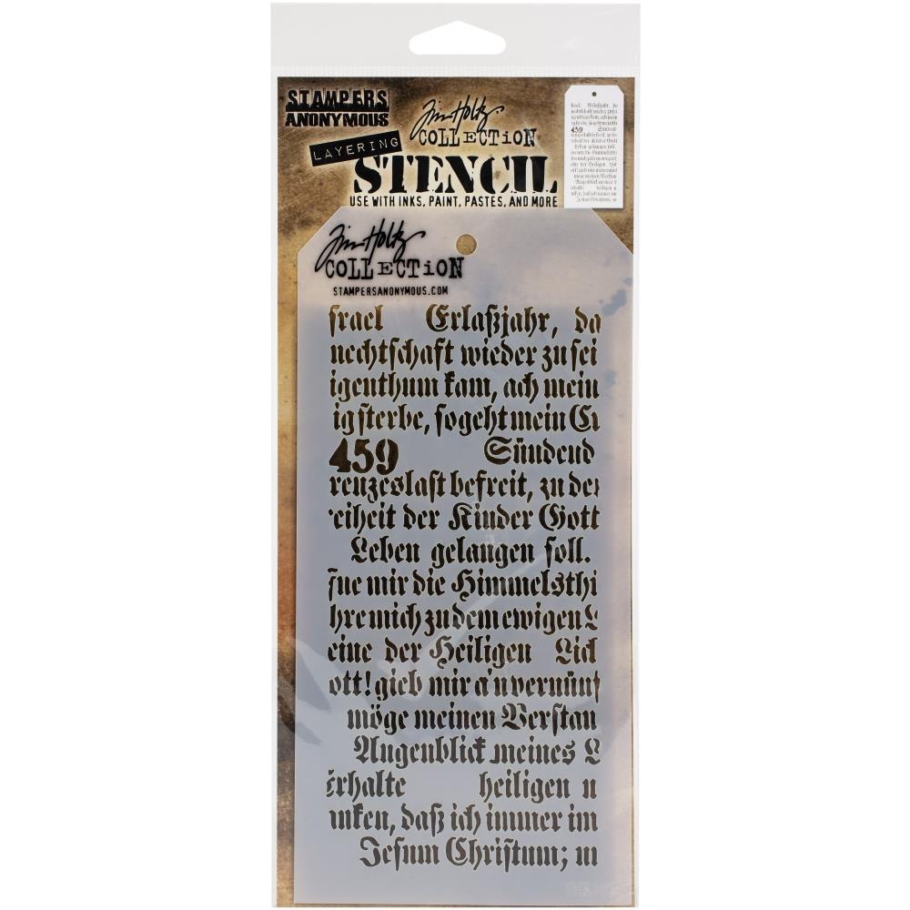 Stampers Anonymous - Tim Holtz - Layering Stencil - Script