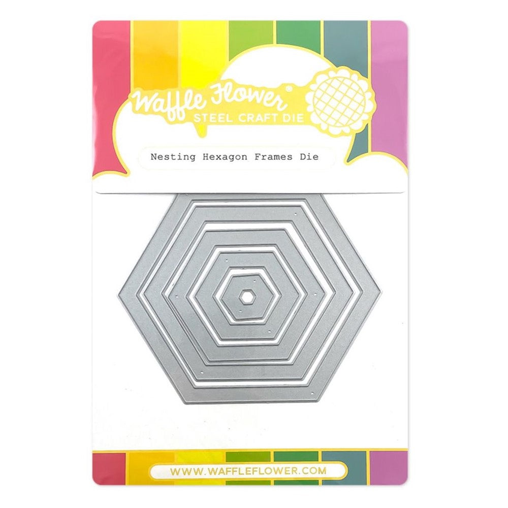 Waffle Flower - Nesting Hexagon Frames Die