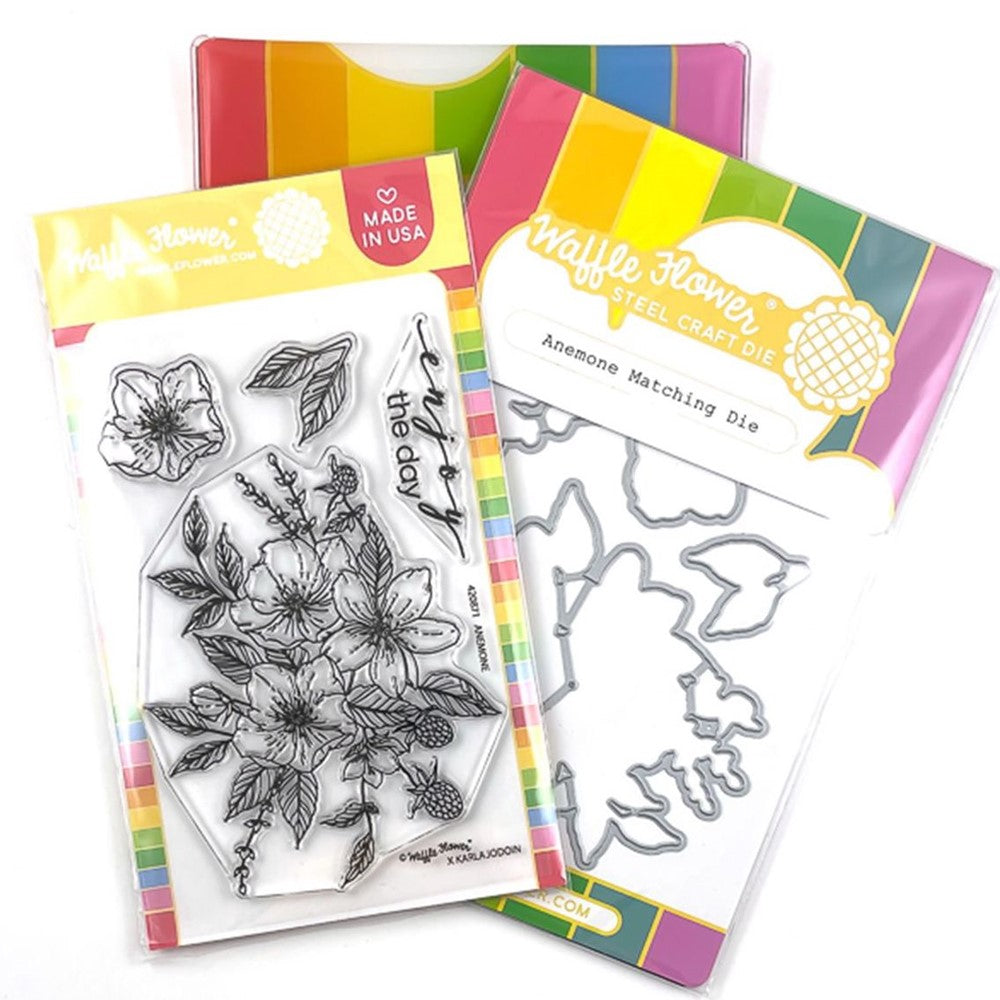 Waffle Flower - Anemone Combo - Stamp Set and Die Set Bundle