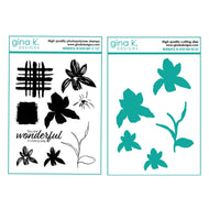 Gina K Designs - Wonderful In Every Way - Stamp Set and Die Set Bundle