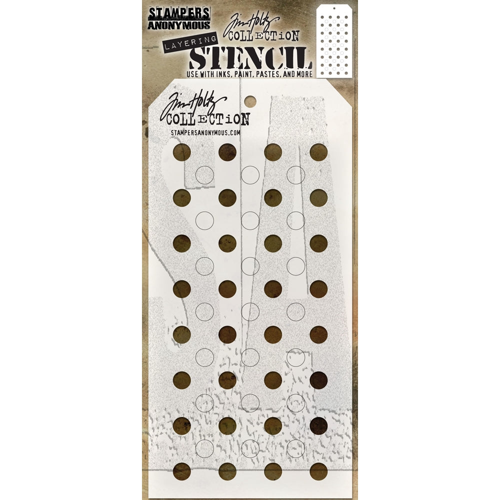 Stampers Anonymous - Tim Holtz - Layering Stencil - Shifter Dots