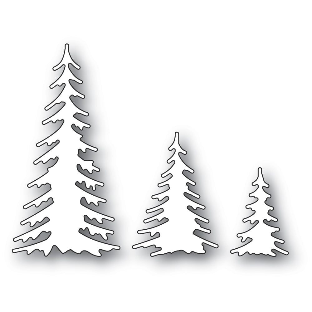 Poppy Stamps - Evergreen Trio Die - Style 2390