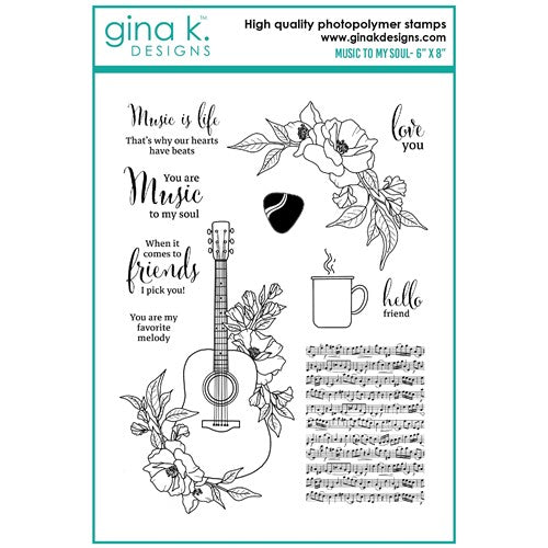 Gina K Designs - Music To My Soul - Stamp Set and Die Set Bundle