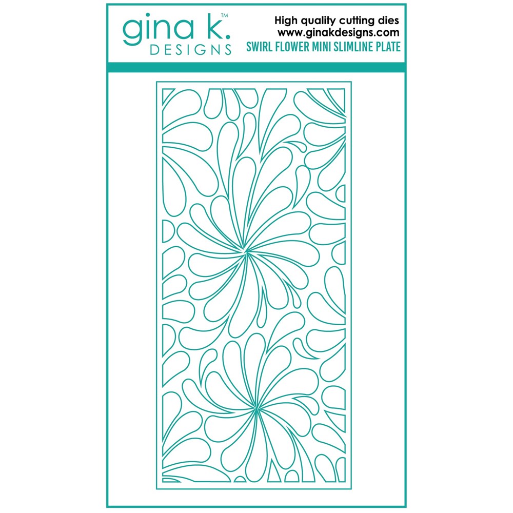 Gina K Designs - Swirl Flower Mini Slimline Plate