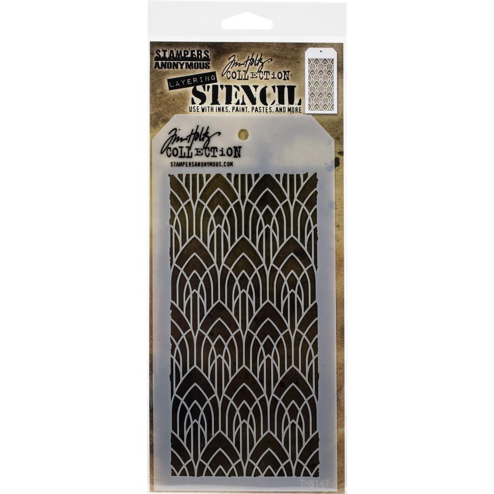 Stampers Anonymous - Tim Holtz - Layering Stencil - Deco Arch