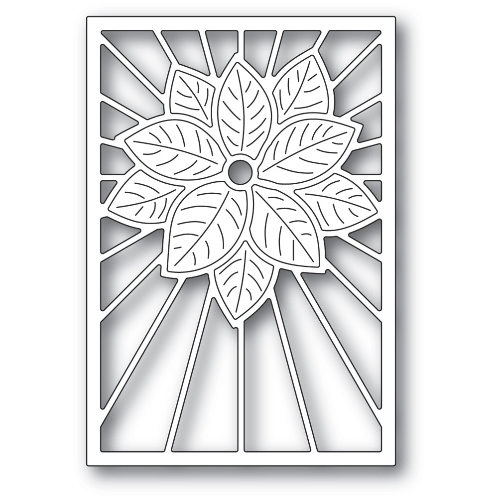 Poppy Stamps - Stained Glass Poinsettia Die - Style 2391
