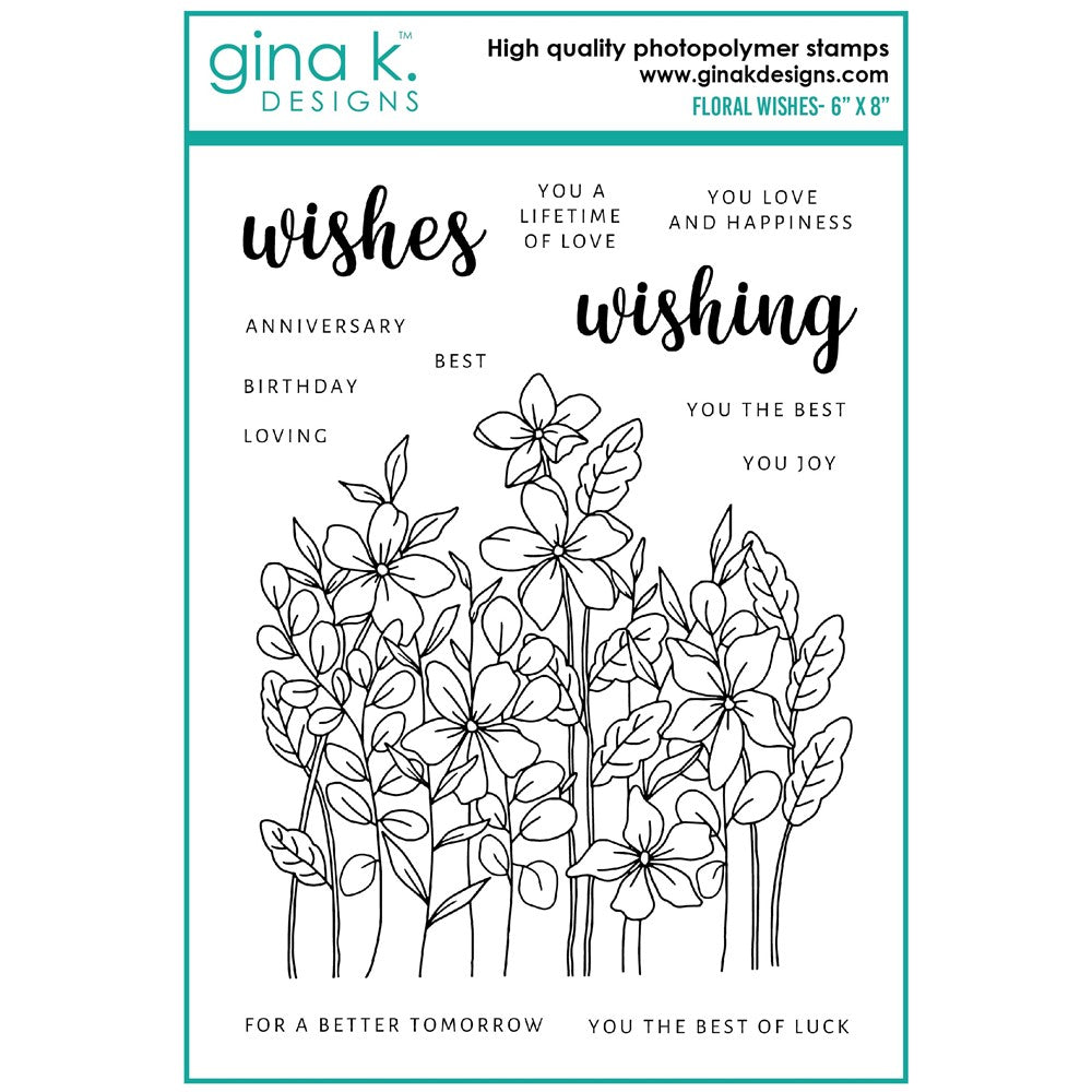 Gina K Designs - Floral Wishes Stamp Set