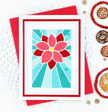 Load image into Gallery viewer, Poppy Stamps - Stained Glass Poinsettia Die - Style 2391
