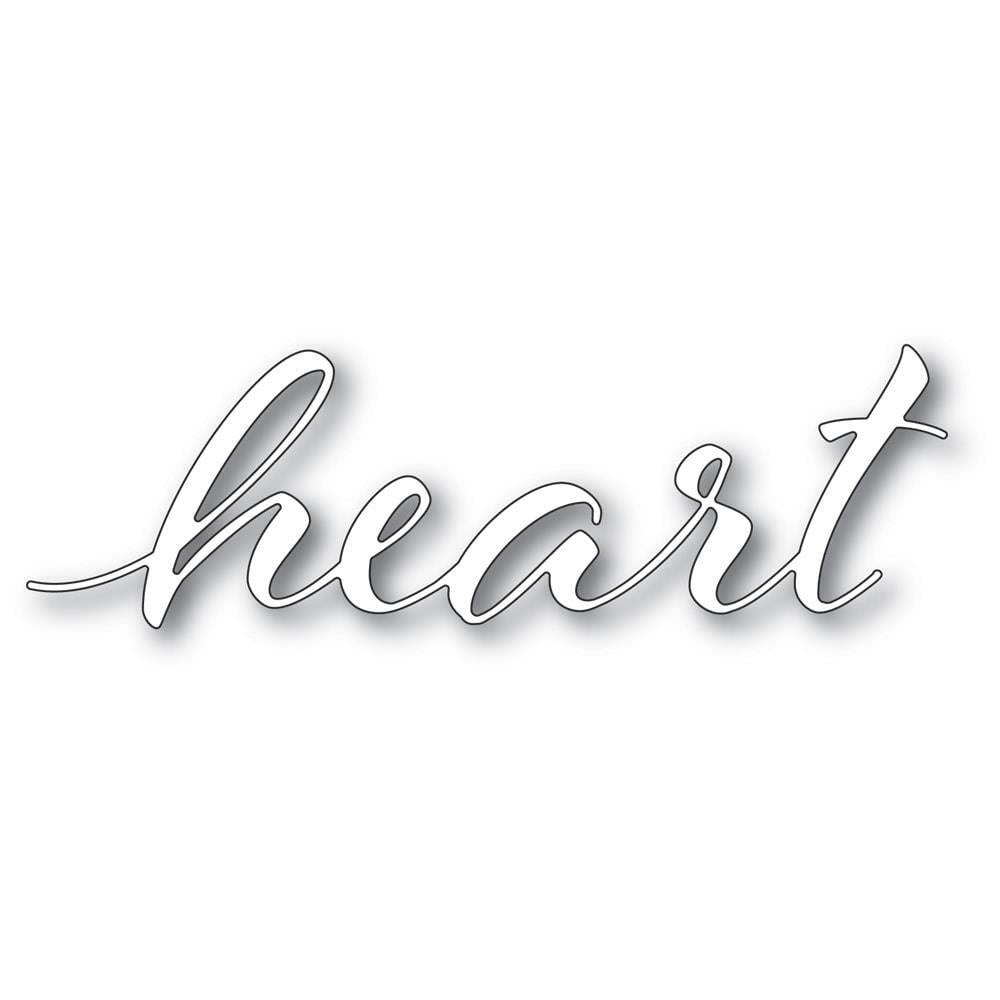 Memory Box - Heart Airy Script Die - Style 94333