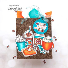Load image into Gallery viewer, Honey Bee Stamps - Coffee Bean Background Stamp Set
