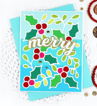 Load image into Gallery viewer, Poppy Stamps - Holly Background Die - Style 2392
