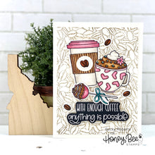 Load image into Gallery viewer, Honey Bee Stamps - Coffee Bean Background Stamp Set
