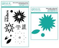 Gina K Designs - Star Flower - Stamp Set and Die Set Bundle