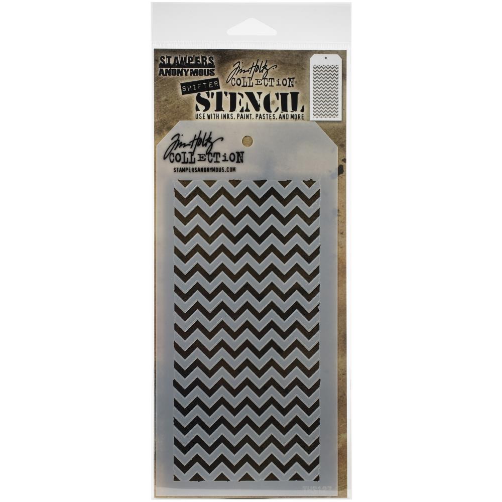 Stampers Anonymous - Tim Holtz - Layering Stencil - Shifter Chevron