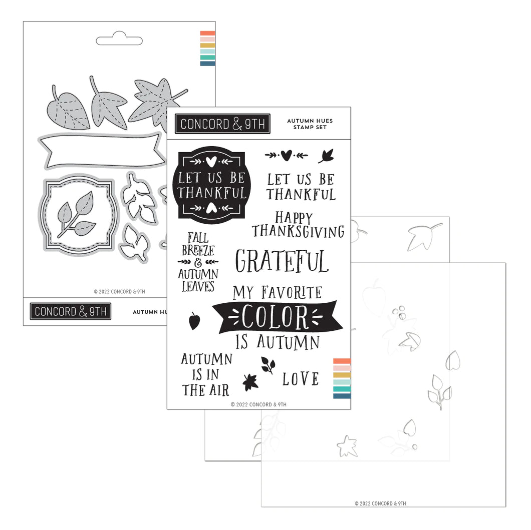 Concord & 9th - Autumn Hues - Stamp, Die and Stencil Bundle