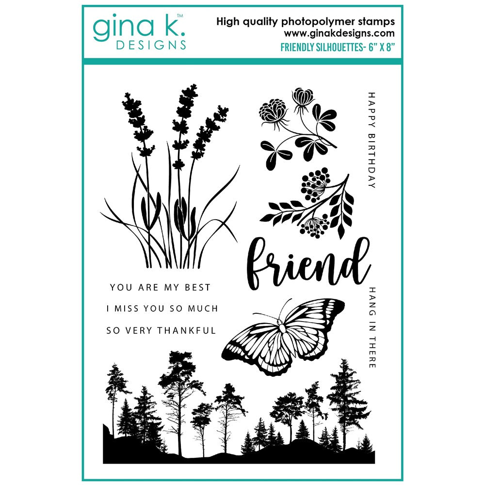 Gina K Designs - Friendly Silhouettes Stamp Set