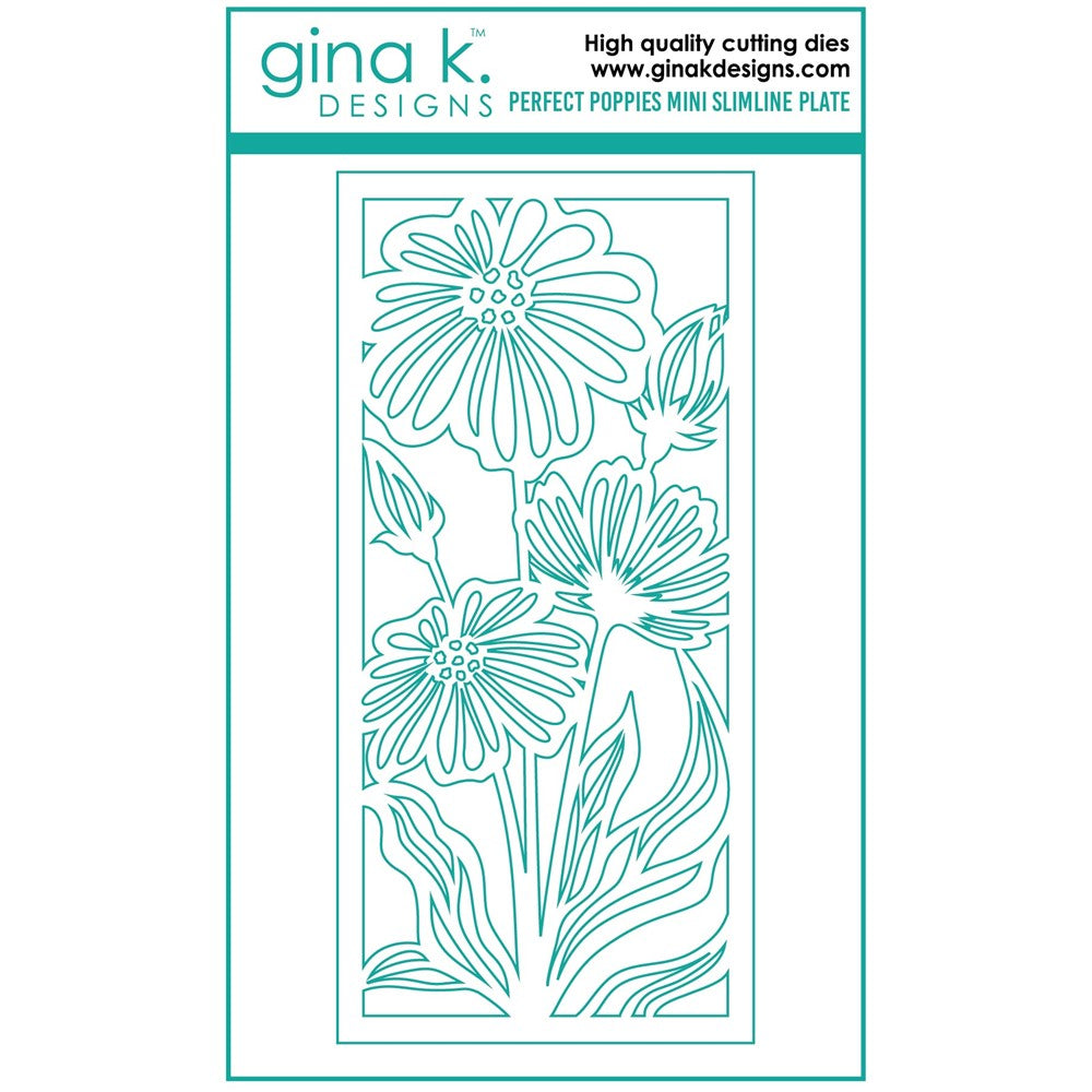 Gina K Designs - Perfect Poppies Mini Slimline Plate