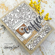 Load image into Gallery viewer, Honey Bee Stamps - Coffee Bean Background Stamp Set
