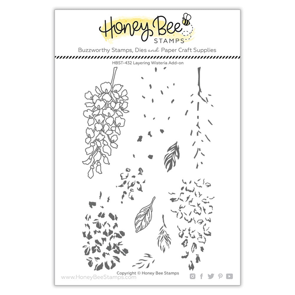Honey Bee Stamps - Layering Wisteria Add On - Stamp Set and Die Set Bundle