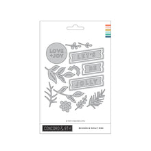Load image into Gallery viewer, Concord &amp; 9th - Boughs &amp; Holly - Stamp, Die and Stencil Bundle
