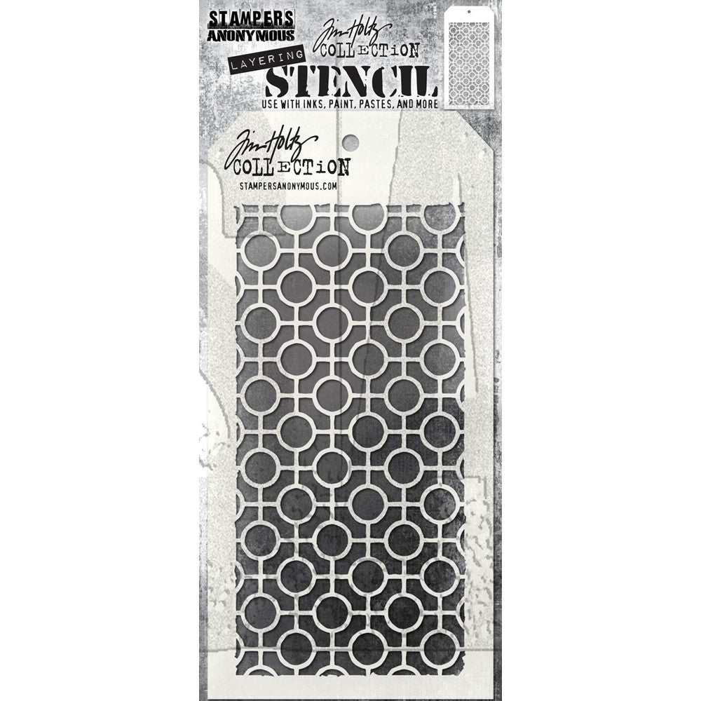 Stampers Anonymous - Tim Holtz - Layering Stencil - Linked Circles
