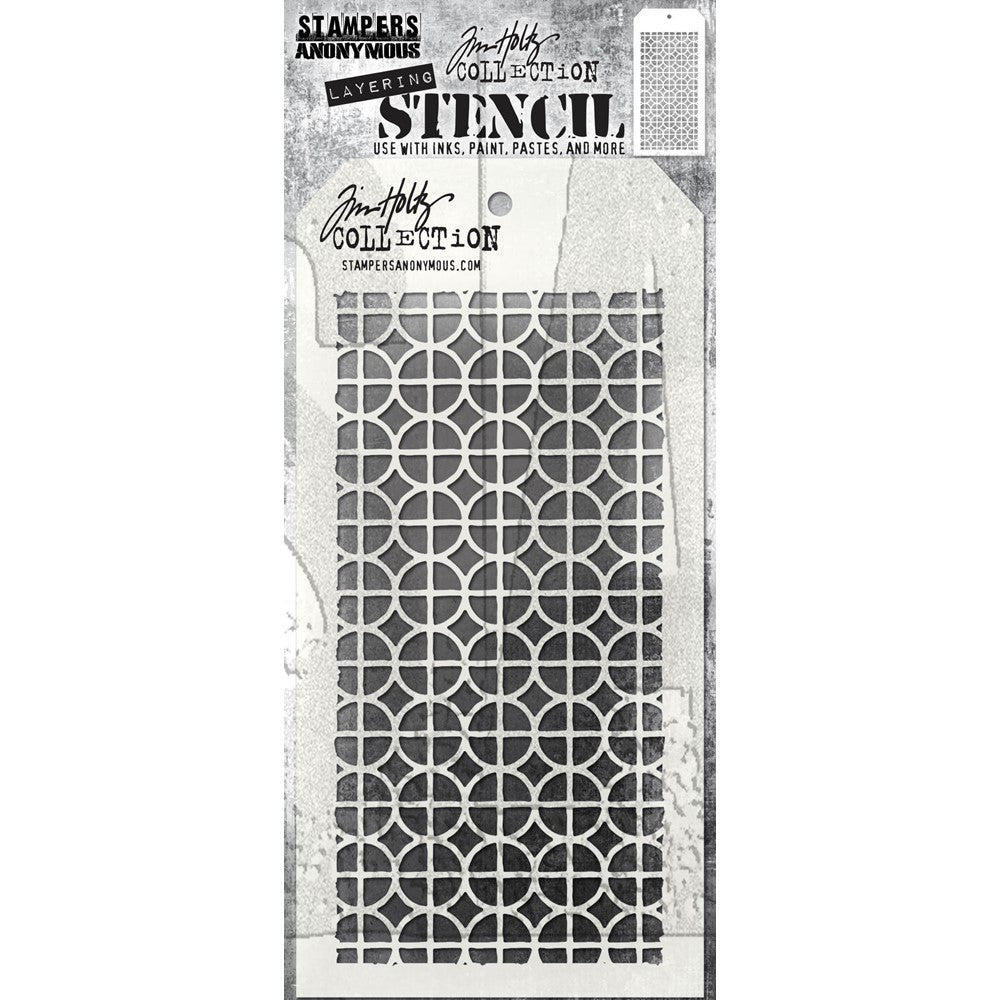 Stampers Anonymous - Tim Holtz - Layering Stencil - Focus