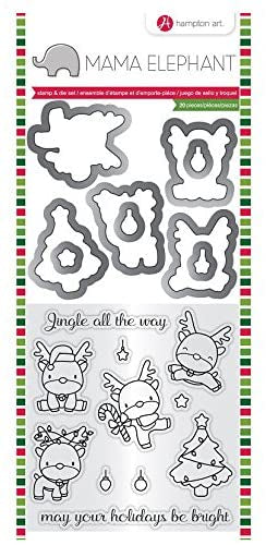 Mama Elephant - Christmas Reindeer - Stamp and Die Set Bundle